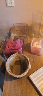 Verschillende vazen en decoratie, Huis en Inrichting, Woonaccessoires | Vazen, Ophalen, Gebruikt, Overige kleuren, Glas