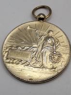 prijsmedaille zilver verguld 1931 Nationaal concours Almelo, Verzenden, Zilver, Nederland