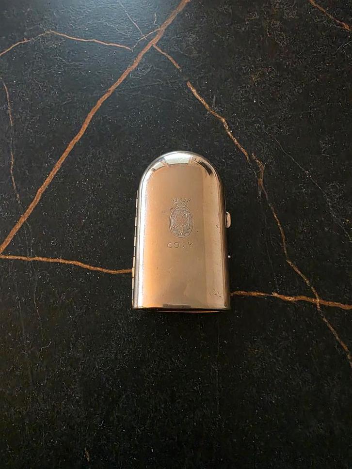 Coty L'Origan parfumflesje in reis etui +/- 1910, Verzamelen, Parfumverzamelingen, Zo goed als nieuw, Parfumfles, Gevuld, Ophalen of Verzenden