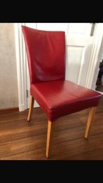 leren eetkamerstoelen, Huis en Inrichting, Ophalen, Gebruikt, Hout, Vijf, Zes of meer stoelen