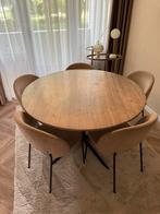 Eettafel natuursteen met gratis stoelen, Huis en Inrichting, Ophalen, Overige materialen, 100 tot 150 cm, Rond