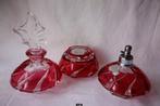 Antiek Val St Lambert Art Deco kaptafel set c 1930, Antiek en Kunst, Antiek | Glas en Kristal, Ophalen of Verzenden