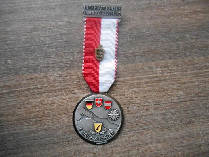 Medaille Internationale Bodensee wandeling 3 dagen- 3 landen, Postzegels en Munten, Penningen en Medailles, Overige materialen