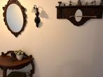 Antieke Gangwand Set: Spiegel, Kapstok, Lampen & Tafeltje, Huis en Inrichting, Ophalen, Minder dan 50 cm, Gebruikt, 100 tot 150 cm