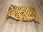 Gele zitzak met luipaardprint, Ophalen, Zo goed als nieuw, Geel, Zitzak