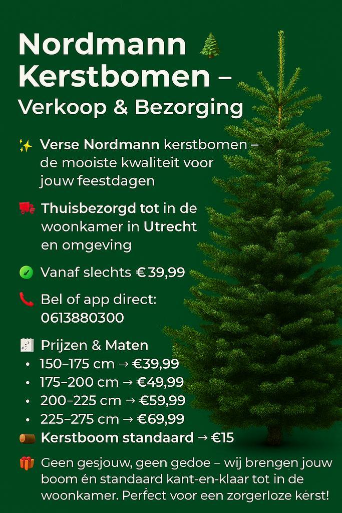 Nordmann Kerstbomen – Verkoop & Bezorging, Diversen, Kerst, Nieuw, Verzenden
