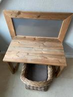 Stoer bureau voor kind van steigerhout incl magneetbord, Ophalen, Zo goed als nieuw, Tafel(s)