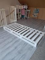 Pallet bed wit, Ophalen, Zo goed als nieuw, 180 cm of meer, 85 tot 100 cm