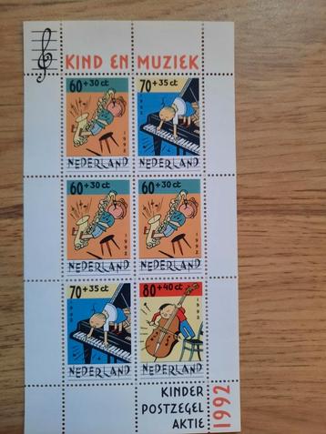 Nederland 1992 - Kind en Muziek - Postfris Vel beschikbaar voor biedingen