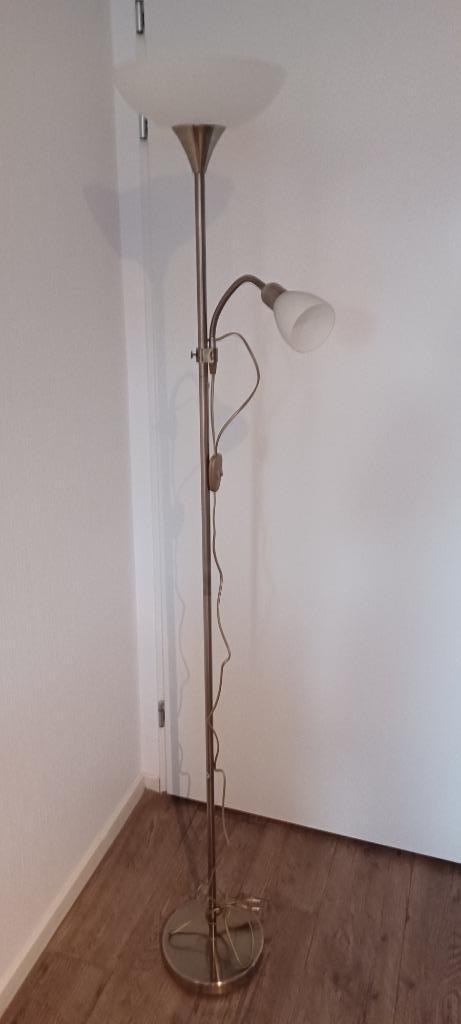 EGLO vloerlamp Up2 brons E27+E14 nieuw, Huis en Inrichting, Lampen | Vloerlampen, Nieuw, 150 tot 200 cm, Kunststof, Metaal, Ophalen of Verzenden