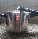Snelkookpan B/R/K  6 liter, Huis en Inrichting, Ophalen of Verzenden, Zo goed als nieuw, Rvs, Kookpan of Snelkookpan