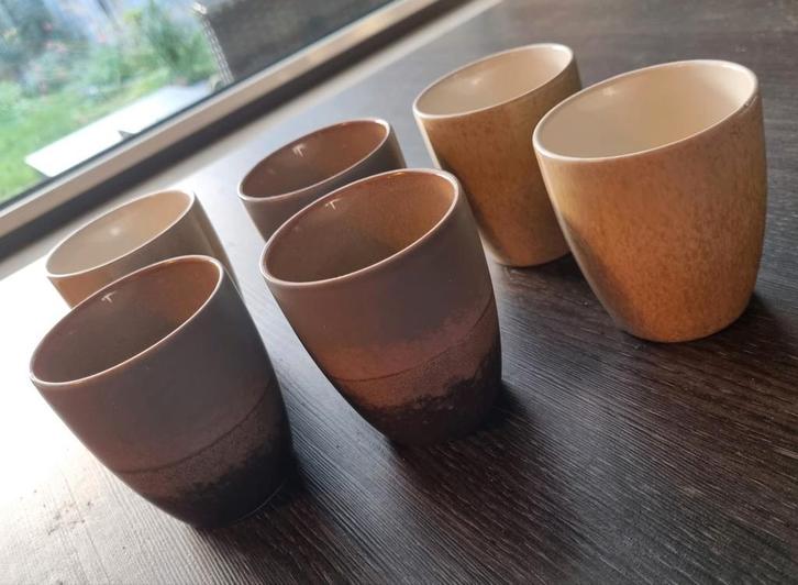 Keramiek Koffiemokken - Set van 6, Huis en Inrichting, Keuken | Servies, Gebruikt, Kop(pen) en/of Schotel(s), Overige stijlen