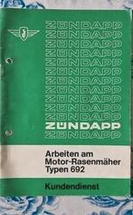Zundapp boekje grasmaaier. Typen 692., Fietsen en Brommers, Ophalen of Verzenden, Zo goed als nieuw, Overige typen