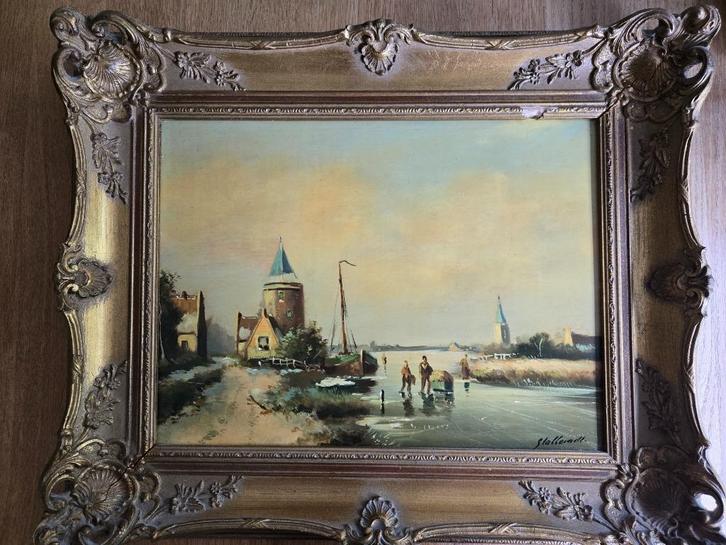 Landschapsschilderij, Antiek en Kunst, Kunst | Schilderijen | Klassiek, Ophalen