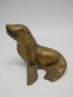 Koperen vintage Zeehond Beeldje, Antiek en Kunst, Ophalen of Verzenden