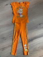 Set oranje Koningsdag meisje legging en T-Shirt 116-122, Kinderen en Baby's, Verzenden, Zo goed als nieuw, 110 t/m 116, Meisje