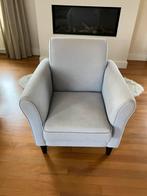 1(€55,-) lichtblauwe fauteuil of 2 (€95,-) fauteuils, Huis en Inrichting, Fauteuils, Ophalen of Verzenden, Gebruikt, 75 tot 100 cm