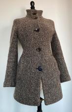 Mohair Wollen lange mantel jas maat 38 40 M wol bruin taupe, Ophalen of Verzenden, Zo goed als nieuw, Maat 38/40 (M), Bruin