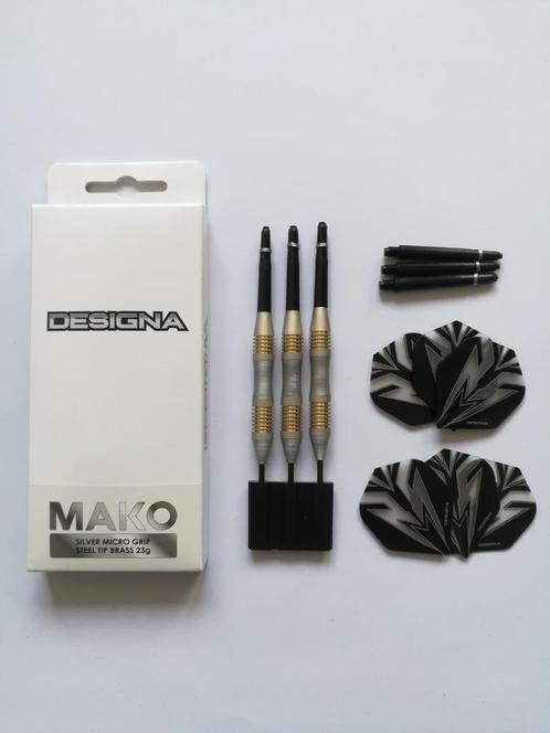 Nieuwe dartpijlen Designa Mako Silver Micro Grip 23 gram, Sport en Fitness, Darts, Nieuw, Pijlen, Ophalen of Verzenden