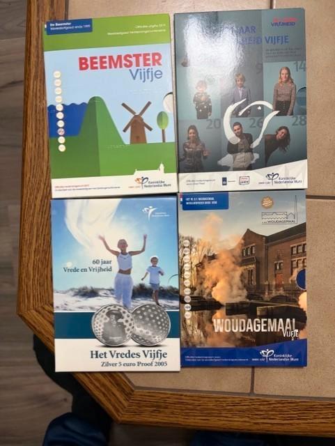 Herdenkingsmunten vijfje, Postzegels en Munten, Munten | Europa | Euromunten, Losse munt, 5 euro, Overige landen, Zilver, Ophalen of Verzenden