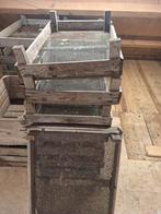 Kisten hout bodem gaas 2,50 per stuk, Krat, Zo goed als nieuw, Ophalen