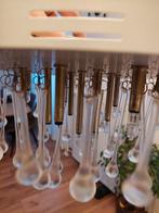 Unieke hanglamp met glazen druppels, Gebruikt, Vintage, Ophalen of Verzenden, Glas