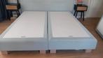 Pullman Boxspring 90x200 cm incl. Hoofdbord - Lichtblauw, Ophalen, Gebruikt, 90 cm, Eenpersoons