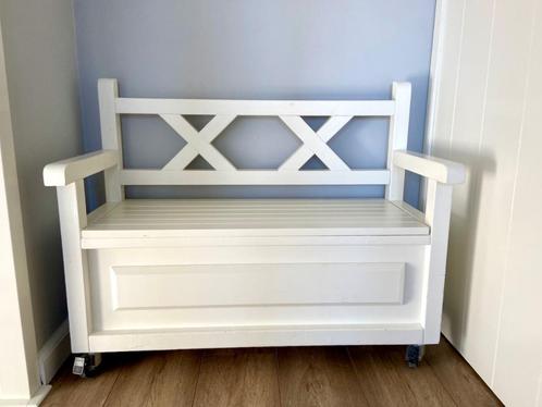 Handgemaakt massief houten kinderbank met opbergruimte, Kinderen en Baby's, Kinderkamer | Overige Meubels, Zo goed als nieuw, Overige typen