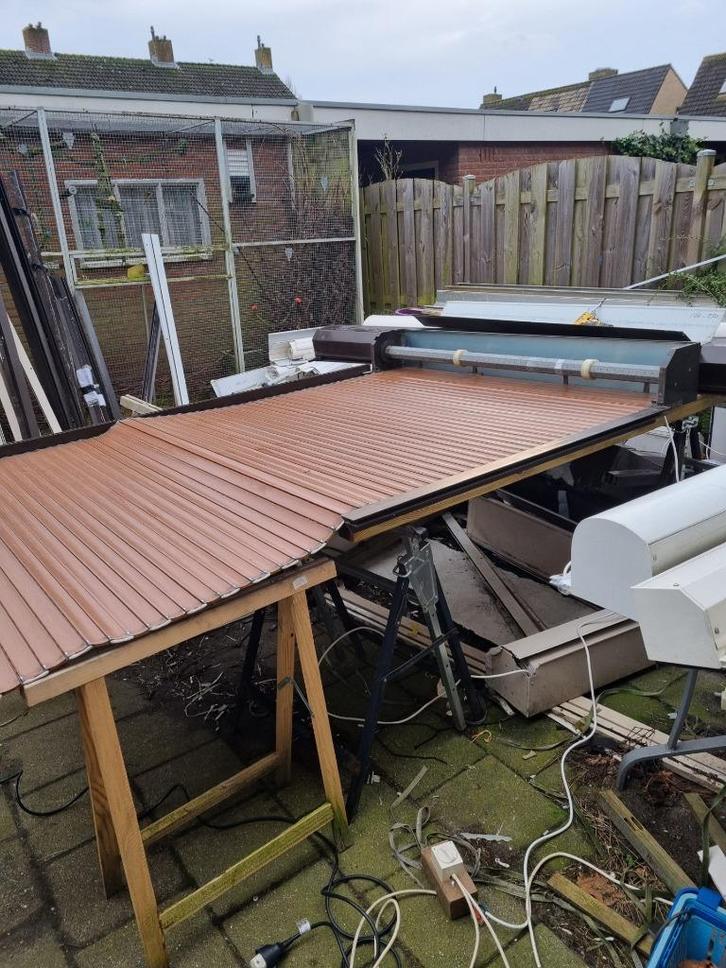GEBRUIKTE   ELEKTRISCH   BRUIN / TEAK ROLLUIK  160 x 247, Doe-het-zelf en Verbouw, Rolluiken, Gebruikt, 200 cm of meer, 150 tot 200 cm