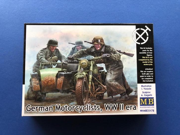 MASTERBOX	35178	German Motorcyclists	1/35, Hobby en Vrije tijd, Modelbouw | Figuren en Diorama's, Nieuw, 1:35 tot 1:50, Ophalen of Verzenden