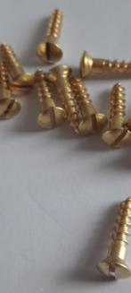 25- 200st Messing houtschroeven lenskop 3,5x16 mm hobby, Verzenden, Nieuw, Minder dan 180 cm, Palen