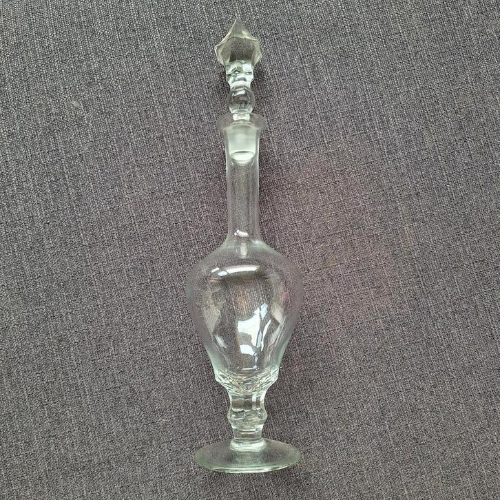 Elegante Glazen Karaf met Stop, Antiek en Kunst, Antiek | Glas en Kristal, Ophalen of Verzenden