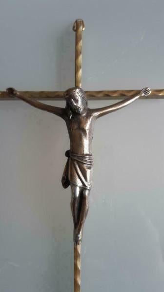 Hele mooie Crucifix uit de jaren 80 plm 27 cm groot, Antiek en Kunst, Antiek | Religie, Ophalen