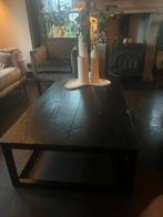 Zwarte rechthoekige salontafel. 140 x 80, Ophalen, 100 tot 150 cm, 50 tot 100 cm, Zo goed als nieuw