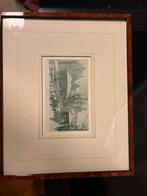 Zeefdruk Gouda Visbanken, Antiek en Kunst, Kunst | Etsen en Gravures, Ophalen