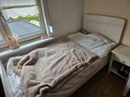 Wit bed 90x200, Huis en Inrichting, Slaapkamer | Bedden, Ophalen, Gebruikt, 90 cm, Eenpersoons