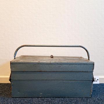 Vintage Gereedschapskist/Transportkoffer | Metaal | Grijs beschikbaar voor biedingen