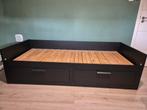 Ikea Brimnes bedbank 80x200cm met lades, Ophalen, Gebruikt, Eenpersoons, Zwart