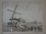 Ets zicht op Ravenstein, molen paard en wagen A. van Woensel, Verzenden