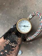 Oude Bubi voetpomp met drukmeter, Ophalen of Verzenden, Drukmeter, Gebruikt
