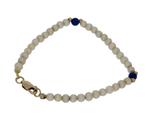 Lapis Lazuli parel vintage 14k gouden slot dames armband