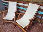 ligstoelen, Tuin en Terras, Tuinstoelen, Ophalen, Zo goed als nieuw, Hout, Inklapbaar