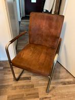 Cognac Side Eetkamer Stoelen 4x, Huis en Inrichting, Stoelen, Ophalen, Zo goed als nieuw, Bruin, Vier