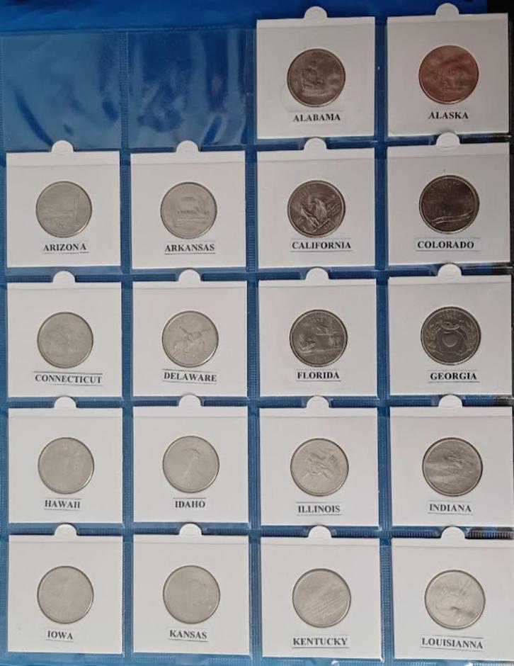 USA 50 State Quarters Collector's - in munthouder, Postzegels en Munten, Munten | Amerika, Setje, Noord-Amerika, Verzenden