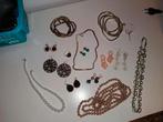 Diverse Sieraden Set - Kettingen, Oorbellen, Ring, Ophalen of Verzenden, Gebruikt, Overige kleuren