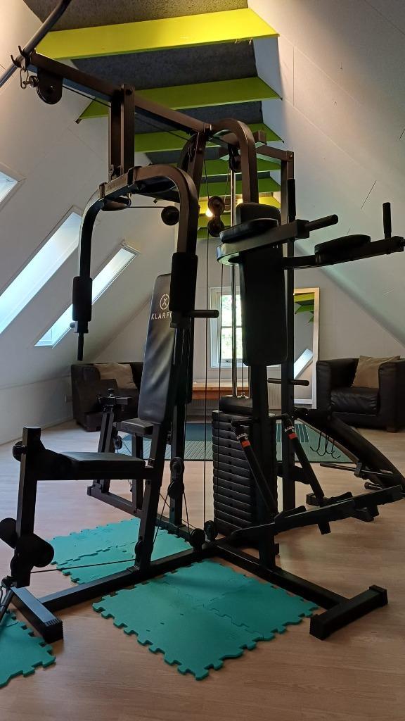 Multifunctionele KLARFIT Ultimate Gym, Sport en Fitness, Fitnessapparatuur, Gebruikt, Krachtstation, Armen, Benen, Borst, Buik