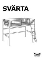 Ikea hoogslaper Svärta met eventueel een gratis goed bureau, Huis en Inrichting, Slaapkamer | Stapelbedden en Hoogslapers, Ophalen