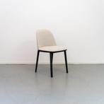 1x Vitra Softshell Slide Chair Beige Stof - Zwart