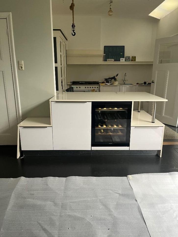 Keukeneiland, Huis en Inrichting, Keuken | Keukenelementen, Gebruikt, Minder dan 100 cm, 100 tot 150 cm, 75 cm of meer, Wit, Crème