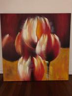 Schilderij met tulpen, 75 tot 100 cm, Schilderij, Zo goed als nieuw, Ophalen